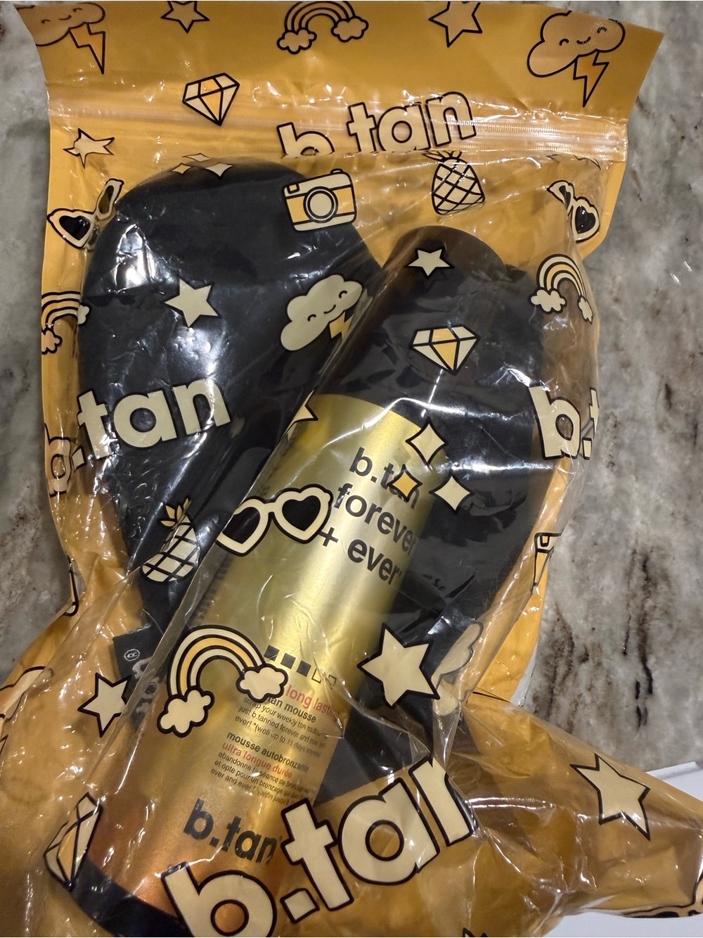 B Tan Self-Tanning Applicator Set with mitt- medium tan